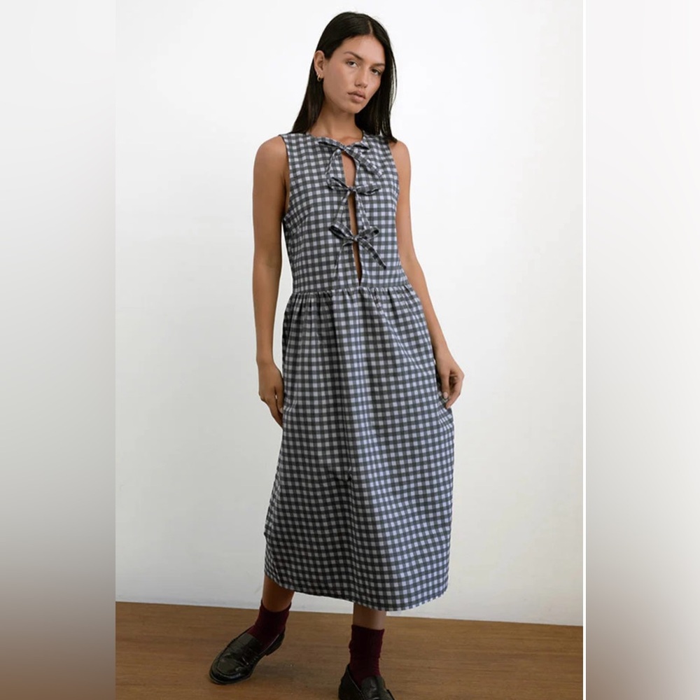 NWT Motel Rocks Gingham Midi Dress
